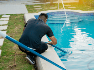 Fall pool cleaning